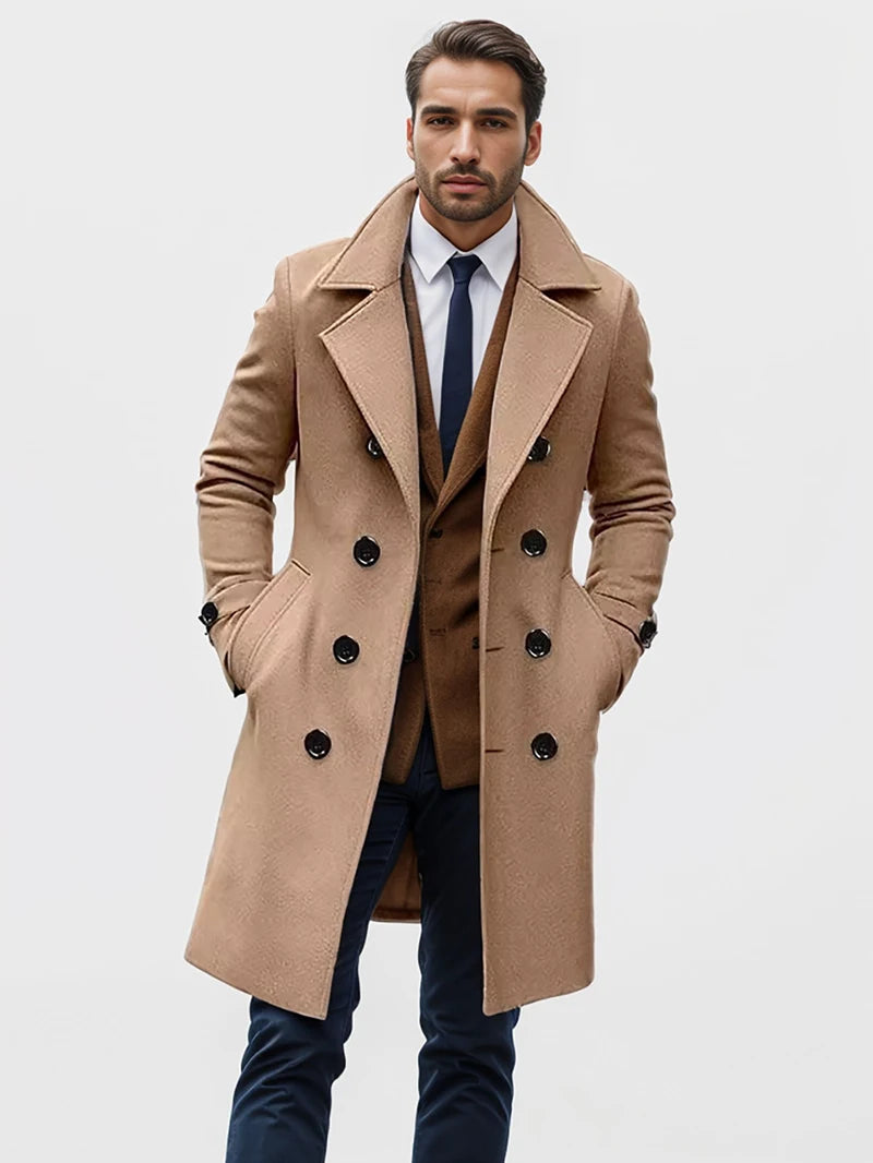 Buttoned Trench Coat